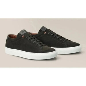 NEW Goodman Brand Shoes Edge Lo-Top Sneaker LaceUp Italian Suede Black Mens 11